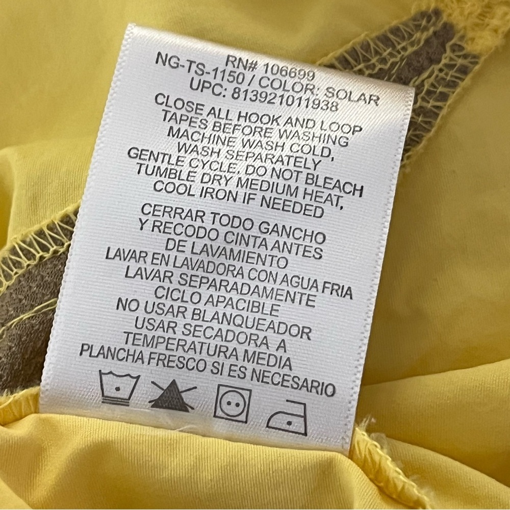 Natural Gear Utility Fishing Shirt Vented Zip Pocket Solar Yellow M - Picture 4 of 6
